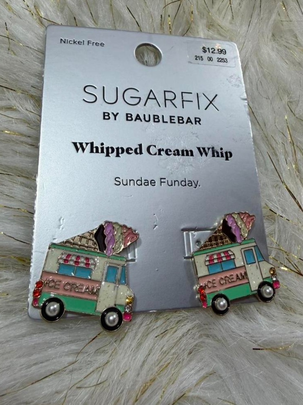 NWT Sugarfix BaubleBar Ice Cream Truck Earrings Kawaii Cute Summer Jewelry